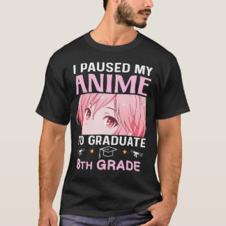 Achte Klasse Abschluss Anime 2024 Graduate Middle  T-Shirt