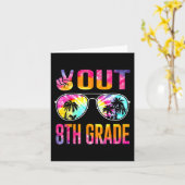 Achte Klasse Gefärbte Krawatte Abschluss am letzte Karte (Gelbe Blume)