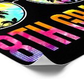 Achte Klasse Gefärbte Krawatte Abschluss am letzte Poster (Ecke)