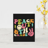 Achte Klasse Groovy Abschluss am letzten Schultag Karte (Gelbe Blume)