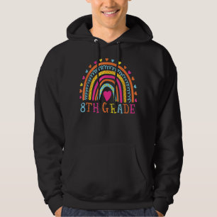 Achte Klasse Lehrer Leopard Regenbogen Achte Klass Hoodie