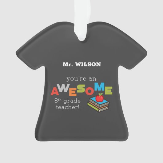 Achte Klasse Lehrer Wertschätzung, Phantastisch Ornament (Vorderseite)