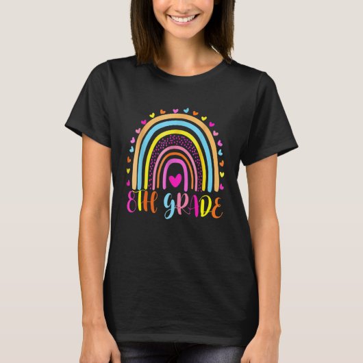 Achte Klasse Rainbow Girls Boys Teacher Team 8th G T-Shirt (Vorderseite)