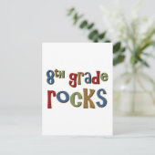 Achte Klasse Rocks Postkarte (Stehend Vorderseite)