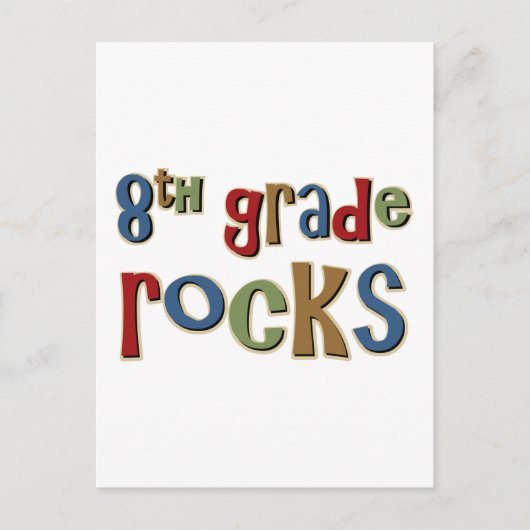 Achte Klasse Rocks Postkarte (Vorderseite)