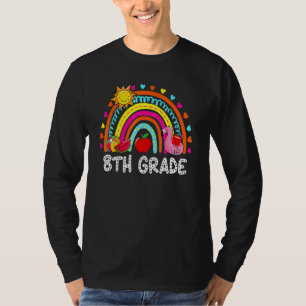 Achte Klasse Sommer Regenbogen Kinder Lehrer Feldt T-Shirt