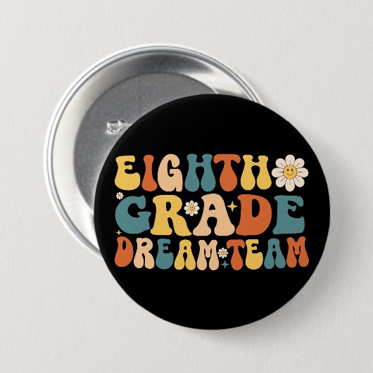 Achte Klasse Traumteam Button (Vorne & Hinten)