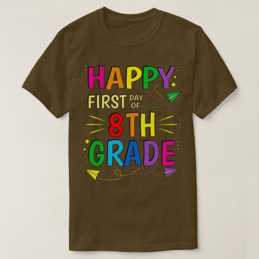 Achte Klasse Zurück zur Schule T-Shirt (Design vorne)