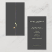 Achte Minimalistische Musikkarte Visitenkarte (Vorne/Hinten)