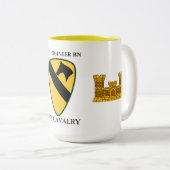 ACHTE MOTORBATTALION 1. CAVALRY ZWEIFARBIGE TASSE (VorderseiteRechts)