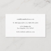 Achte Musik-Logo-Visitenkarte Visitenkarte (Rückseite)