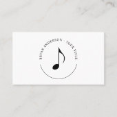 Achte Musik-Logo-Visitenkarte Visitenkarte (Vorderseite)