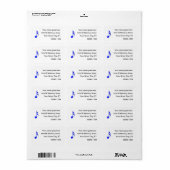 Achte Note Blue Black Adressaufkleber (Vorne)