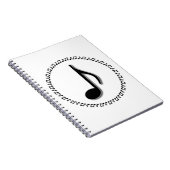 Achte Note Music Design Notizblock (Rechte Seite)