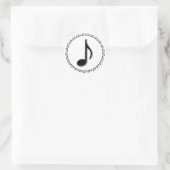 Achte Note Music Design Runder Aufkleber (Tasche)