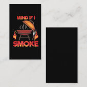 Achte, wenn ich rauche Fleisch Raucher Funny GRILL Visitenkarte (Vorne/Hinten)