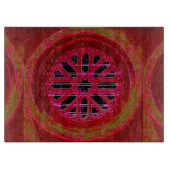 Achteckenfensterrote Schneide Schneidebrett (Vorderseite)