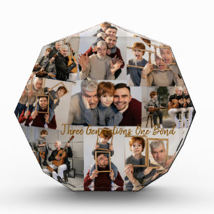 achteckiger Fotoblock - 9 Fotos text-personalisier