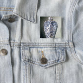 Achteckiger "Mei- P'ing" Vase mit Weiß Button (Beispiel)