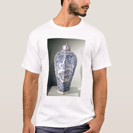 Achteckiger "Mei- P'ing" Vase mit Weiß T-Shirt (Vorderseite)
