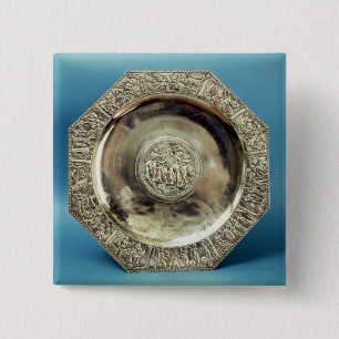Achteckiger Teller von Kaiseraugst, römisch Button