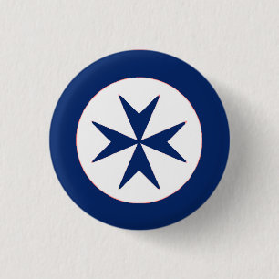 Achteckkreuz BLAU CORSAIR Button
