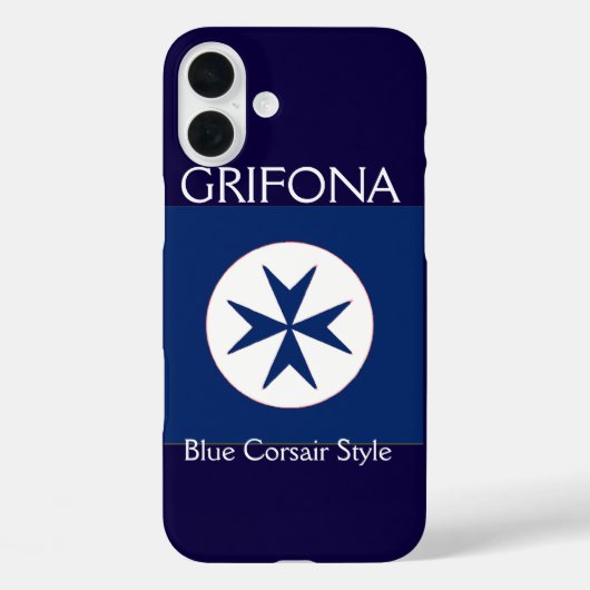 Achteckkreuz BLAU CORSAIR Case-Mate iPhone Hülle (Rückseite)