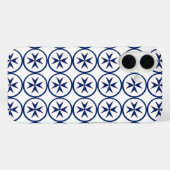 Achteckkreuz BLAU CORSAIR Case-Mate iPhone Hülle (Rückseite (Horizontal))