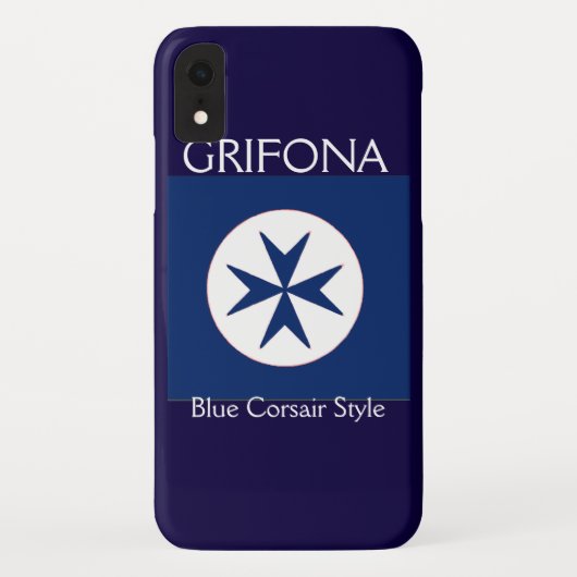 Achteckkreuz BLAU CORSAIR Case-Mate iPhone Hülle (Rückseite)