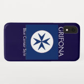 Achteckkreuz BLAU CORSAIR Case-Mate iPhone Hülle (Rückseite (Horizontal))