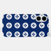 Achteckkreuz BLAU CORSAIR Case-Mate iPhone Hülle (Rückseite (Horizontal))
