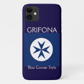 Achteckkreuz BLAU CORSAIR Case-Mate iPhone Hülle (Rückseite)