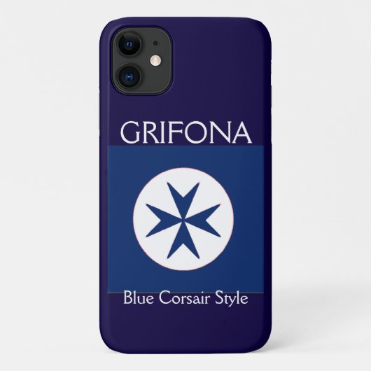 Achteckkreuz BLAU CORSAIR Case-Mate iPhone Hülle (Rückseite)
