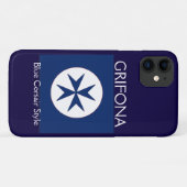 Achteckkreuz BLAU CORSAIR Case-Mate iPhone Hülle (Rückseite (Horizontal))