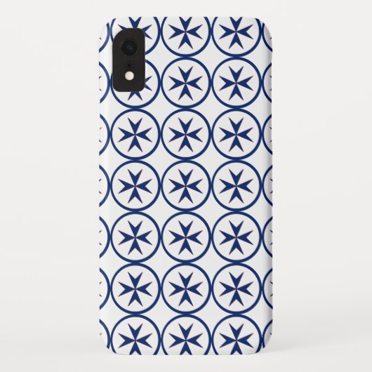 Achteckkreuz BLAU CORSAIR Case-Mate iPhone Hülle (Rückseite)