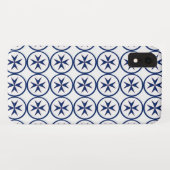 Achteckkreuz BLAU CORSAIR Case-Mate iPhone Hülle (Rückseite (Horizontal))