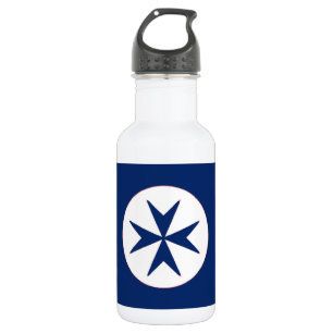 Achteckkreuz BLAU CORSAIR Edelstahlflasche