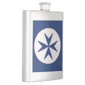 Achteckkreuz BLAU CORSAIR Flachmann (Rechts)