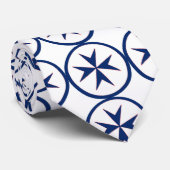 Achteckkreuz BLAU CORSAIR Krawatte (Gerollt)