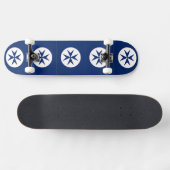 Achteckkreuz BLAU CORSAIR Skateboard (Horizontal)