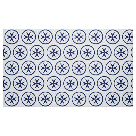 Achteckkreuz BLAU CORSAIR Stoff (Fat Quarter (45,7 x 55,9 cm))