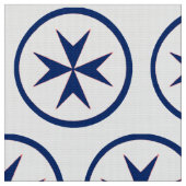 Achteckkreuz BLAU CORSAIR Stoff (Nahaufnahme)