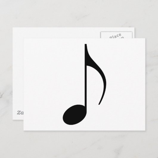 Achtelnote Postkarte (Vorne/Hinten)