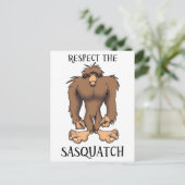 ACHTEN DES SASQUATCHS POSTKARTE (Stehend Vorderseite)