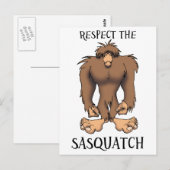 ACHTEN DES SASQUATCHS POSTKARTE (Vorne/Hinten)