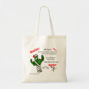 Achten Sie auf alle Cacti - Menschen sind gefährli Tragetasche