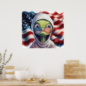 Achten Sie auf Amerika  Poster (Küche)