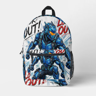 Achten Sie auf Cyber Commando Techwear Streetwear  Bedruckter Rucksack