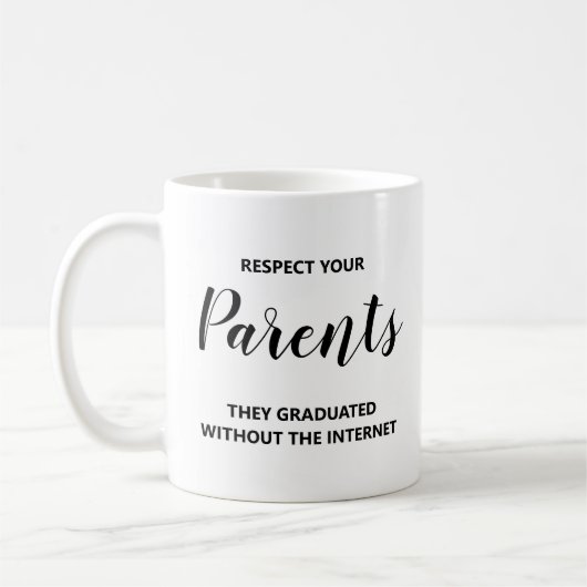 Achten Sie auf das Angebot Ihrer Eltern Kaffeetasse (Links)