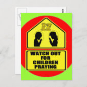 Achten Sie auf das Gebet der Kinder Postkarte (Vorne/Hinten)
